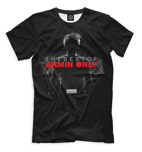 Мужская футболка с изображением Armin van Buuren цвета Черный