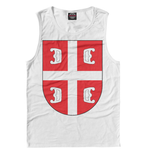 

Майки Print Bar, Белый, Сербский Щит