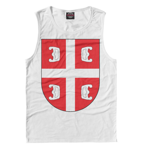 Майка для мальчика с изображением Сербский Щит цвета Белый