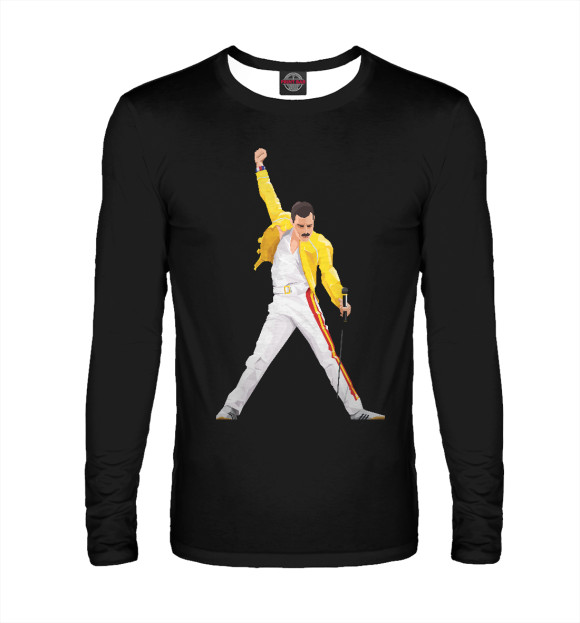 Мужской лонгслив с изображением Freddie Mercury цвета Белый