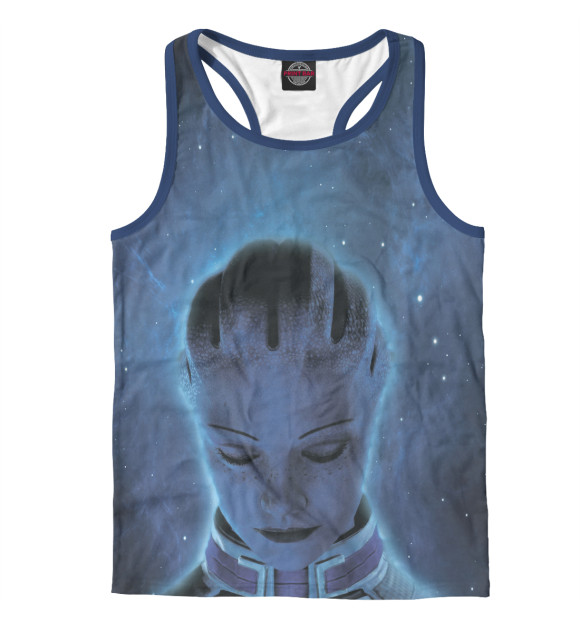 Мужская майка-борцовка с изображением Liara цвета Белый