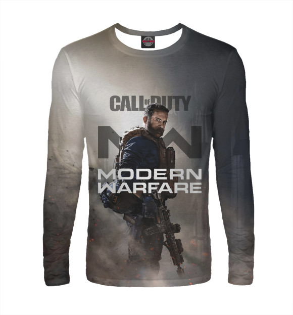 Мужской лонгслив с изображением Call of Duty: Modern Warfare 2019 цвета Белый