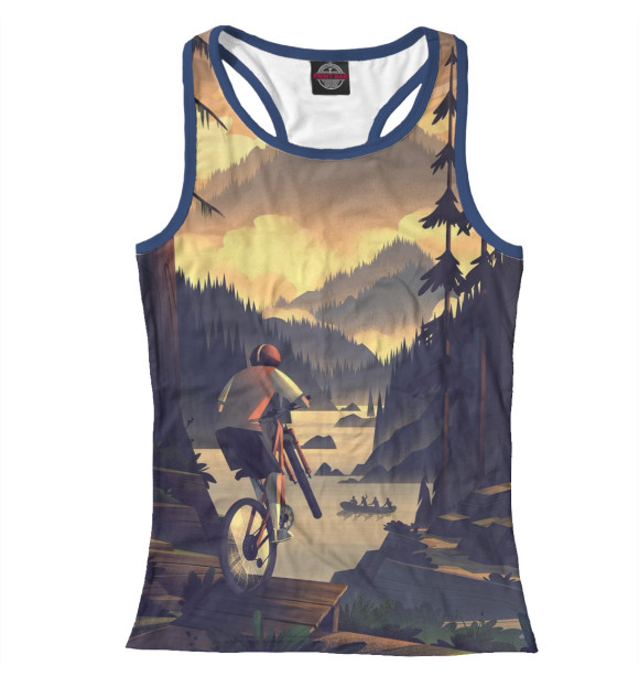 Женская майка-борцовка с изображением The Forest цвета Белый