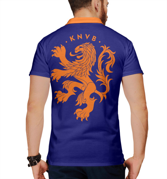 Мужское поло с изображением Голландия цвета Белый