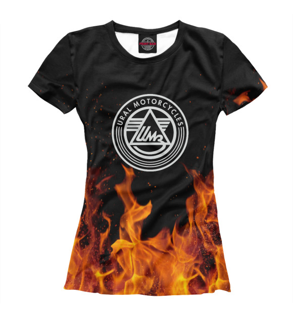 Женская футболка с изображением Ural цвета Белый