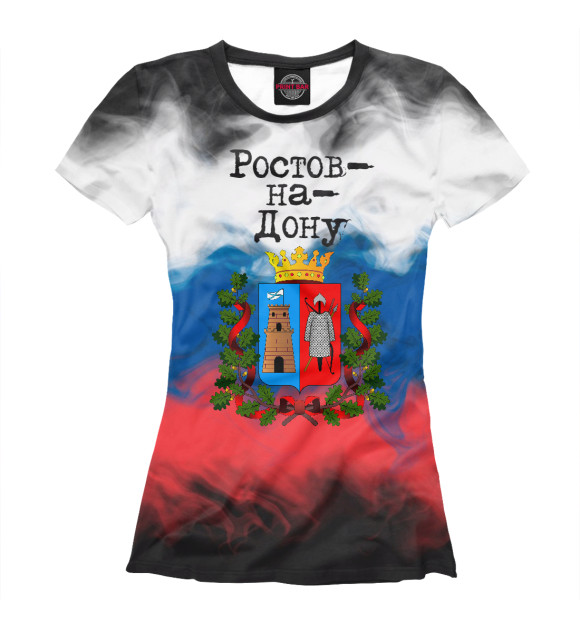 Футболка для девочек с изображением Ростов-на-Дону цвета Белый