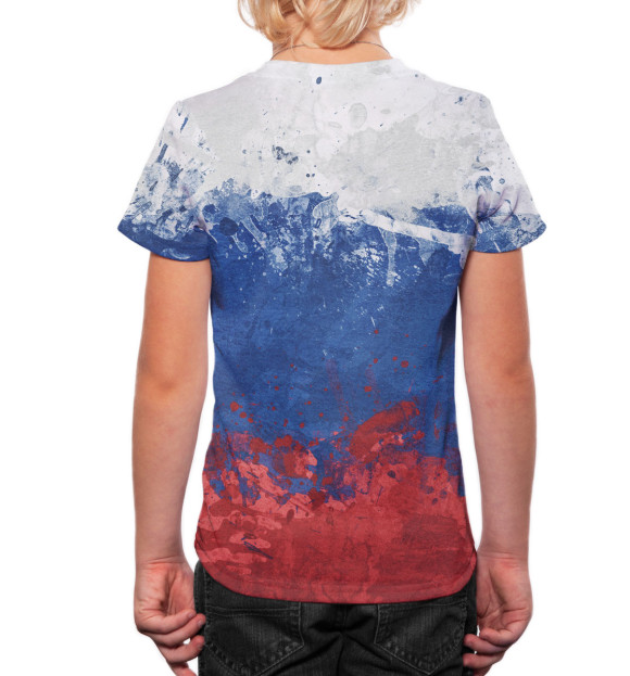 Футболка для мальчиков с изображением Триколор цвета Белый