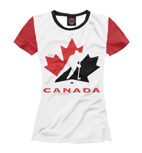 Футболка для девочек с изображением Канада цвета Белый