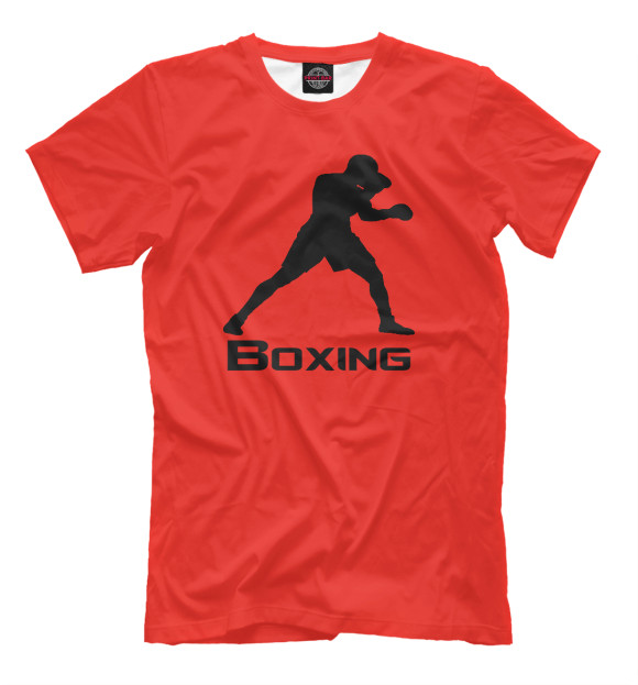 Мужская футболка с изображением Boxing цвета Темно-розовый