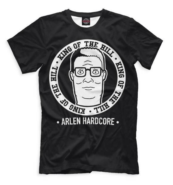 Мужская футболка с изображением Хэнк Хилл цвета Черный