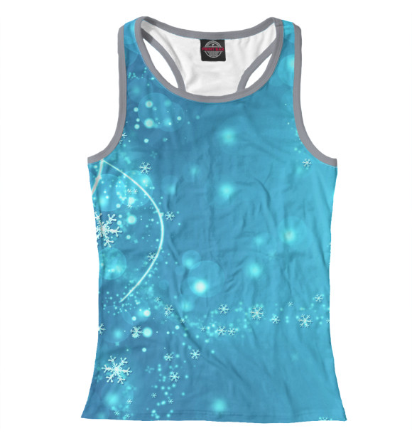 Женская майка-борцовка с изображением Зимняя сказка цвета Белый