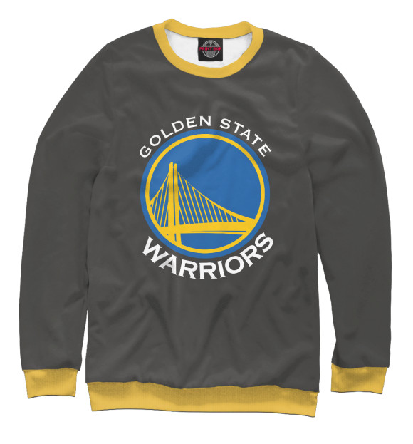 Женский свитшот с изображением Golden State Warriors Black цвета Белый