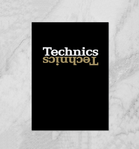 Плакат с изображением Technics цвета Белый
