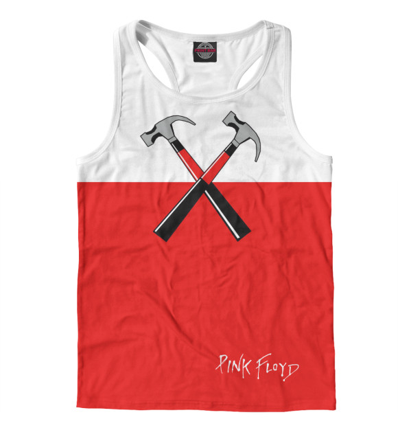 Мужская майка-борцовка с изображением Pink Floyd цвета Белый