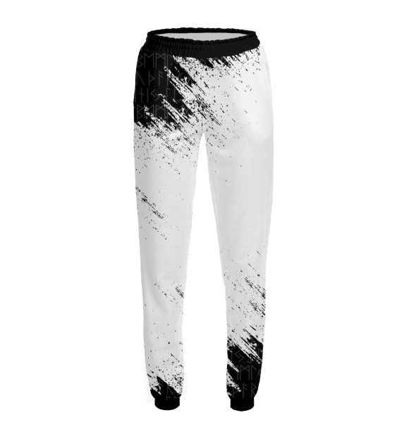 Женские спортивные штаны с изображением Оберег Печать Велеса цвета Белый