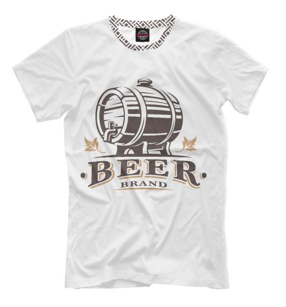 Мужская футболка с изображением Пиво цвета Белый