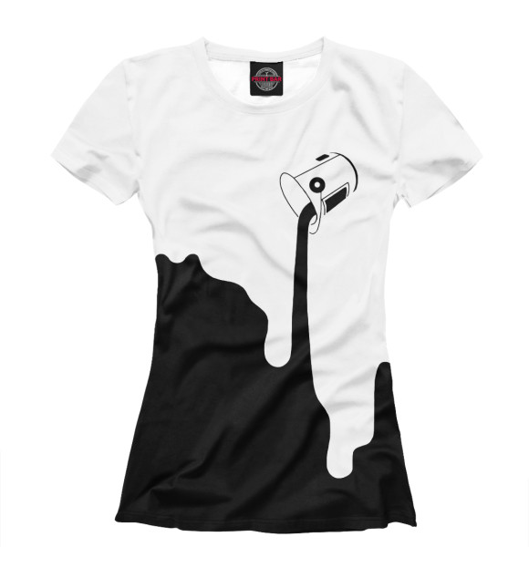 Женская футболка с изображением Black&White цвета Белый