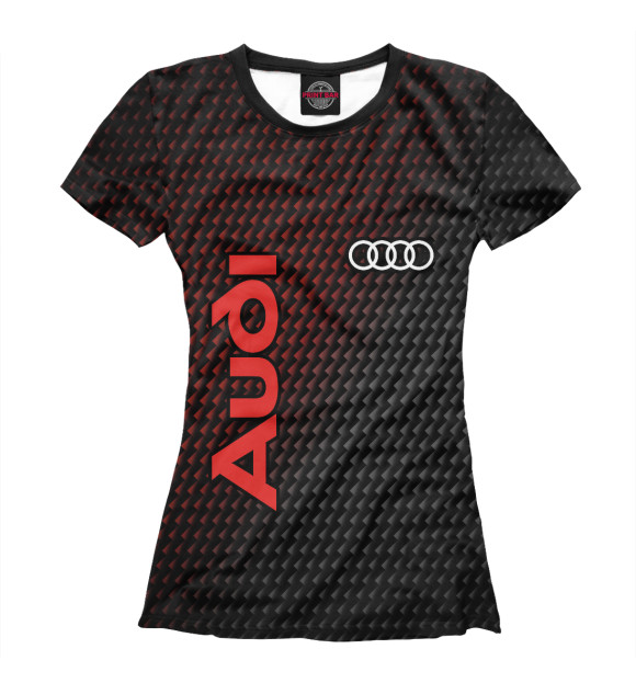Женская футболка с изображением Audi / Ауди цвета Белый