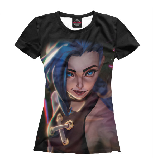 Футболка для девочек с изображением Arcane League Of Legends цвета Белый