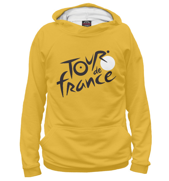 Мужское худи с изображением Tour De France цвета Белый