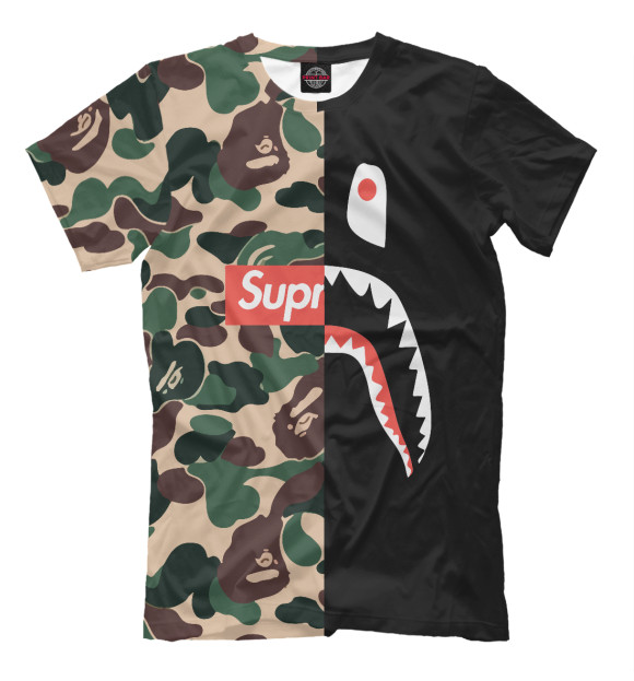 Футболка для мальчиков с изображением BAPE цвета Белый
