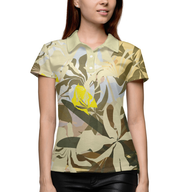 Женское поло с изображением МакКенза цвета Белый