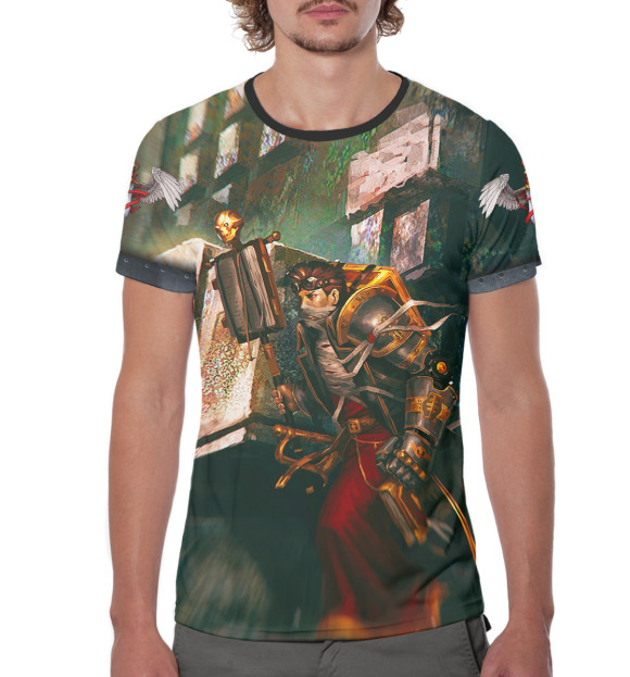 Мужская футболка с изображением Warhammer цвета Белый
