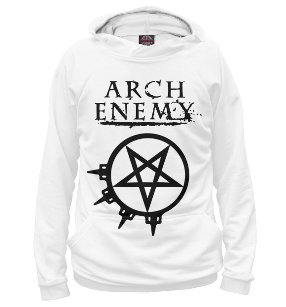 Мужское худи с изображением Arch Enemy цвета Белый