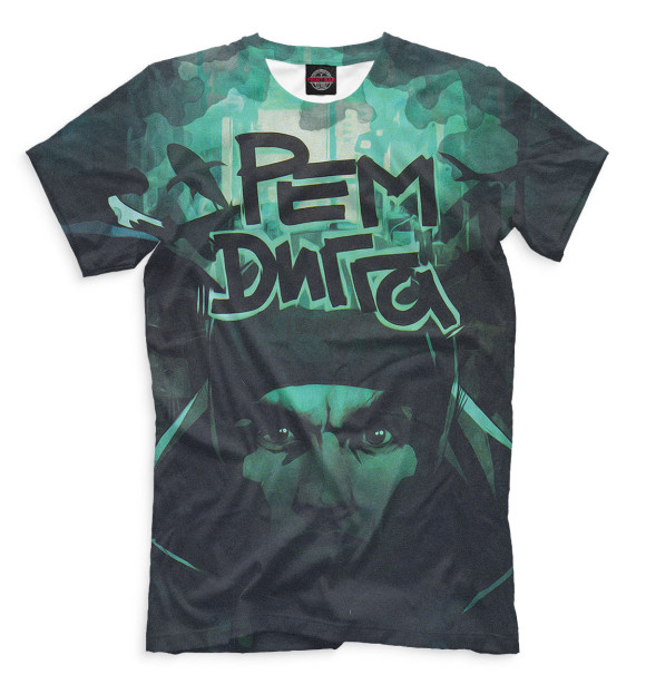 Мужская футболка с изображением Рем Дигга цвета Черный