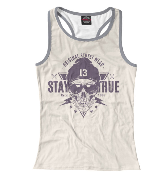 Женская майка-борцовка с изображением Original street wear цвета Белый