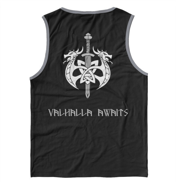 Майка для мальчика с изображением Valhalla awaits цвета Белый