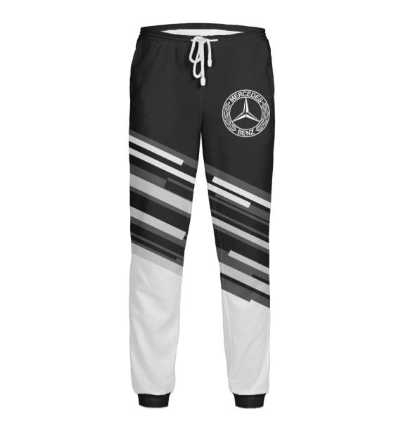 Мужские спортивные штаны с изображением Mercedes Benz цвета Белый