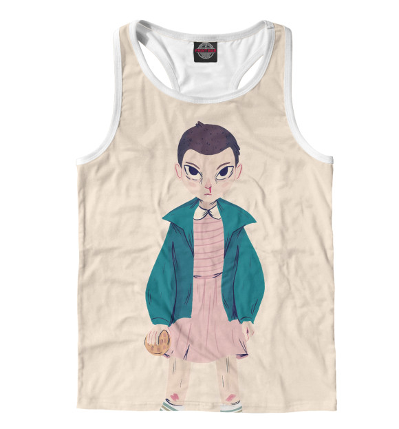 Мужская майка-борцовка с изображением Оди цвета Белый