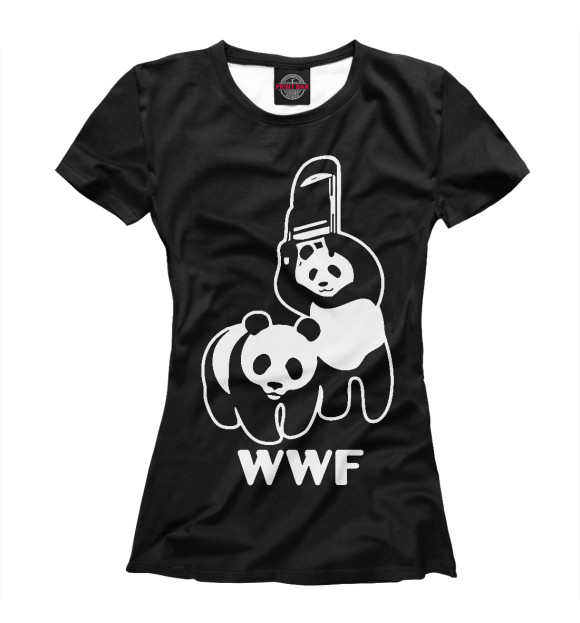 Футболка для девочек с изображением WWF Panda цвета Белый