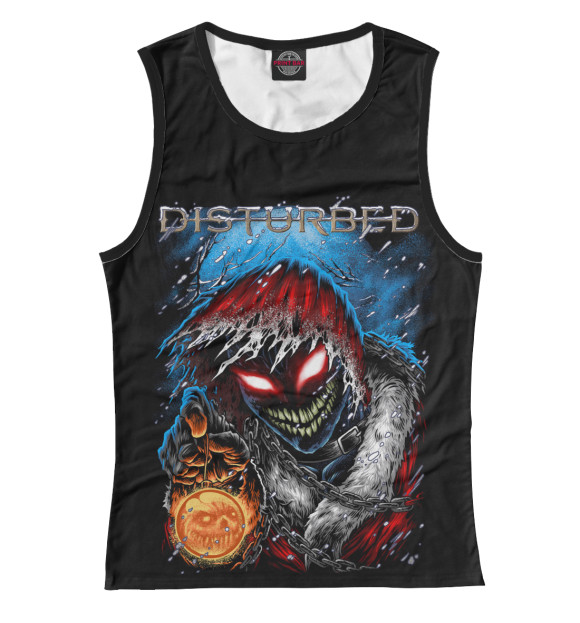 Женская майка с изображением Disturbed цвета Белый