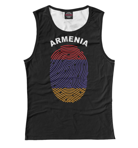 Майка для девочки с изображением Armenia цвета Белый