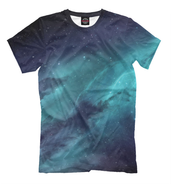 Мужская футболка с изображением Галактика цвета Серый
