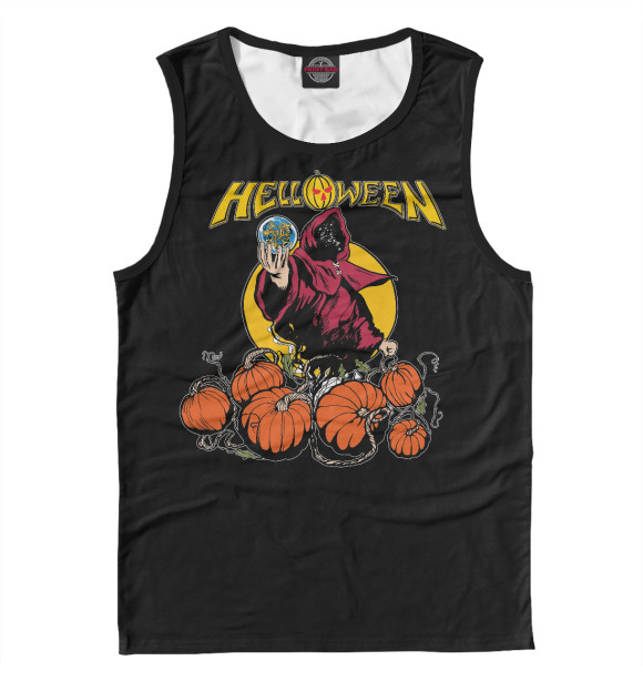 Майка для мальчика с притом Helloween цвета Белый Майка для мальчика с изображением Helloween цвета Белый