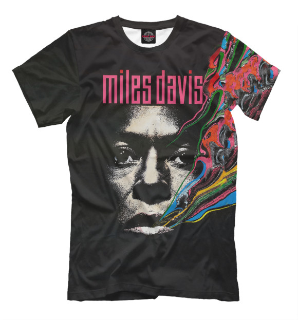 Футболка для мальчиков с изображением Miles Davis цвета Черный