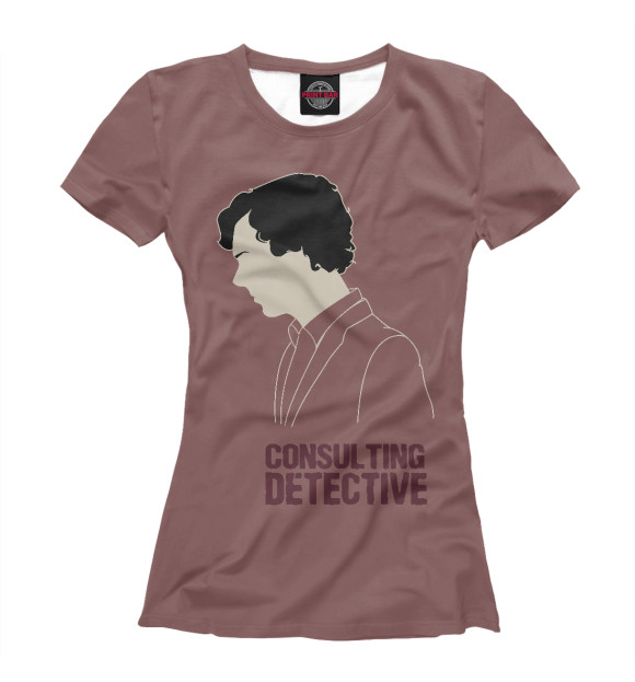 Женская футболка с изображением Consulting Detective цвета Белый