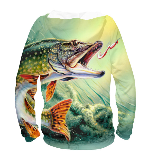 Женское худи с изображением Best fishermen цвета Белый