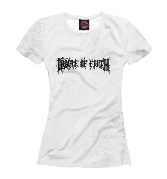 Футболка для девочек с изображением Cradle of Filth цвета Белый
