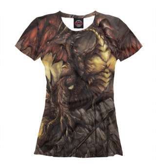 Женская футболка Битва с драконами