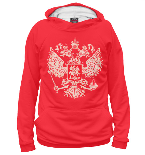 

Худи Print Bar, Белый, герб на красном