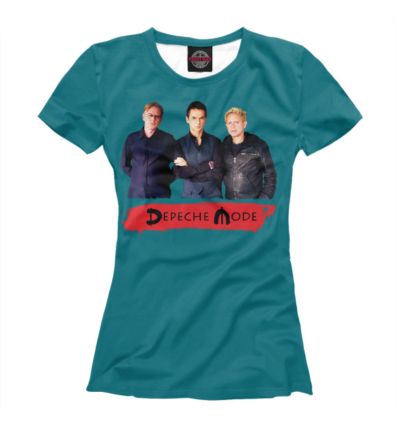 Футболка для девочек с изображением Depeche Mode цвета Белый