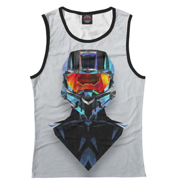 Майка для девочки с изображением Master Chief цвета Белый