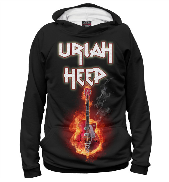 Мужское худи с изображением Uriah Heep цвета Белый