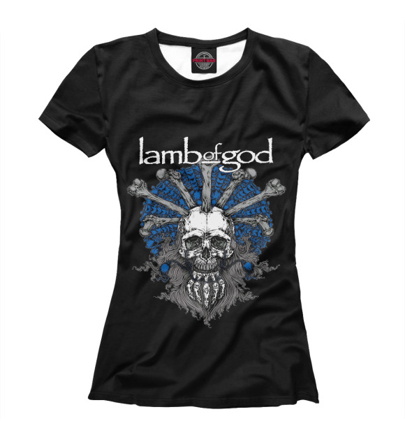 Футболка для девочек с изображением Lamb Of God цвета Белый