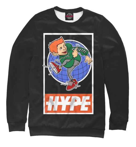 Свитшот для девочек с изображением Hype Obey цвета Белый