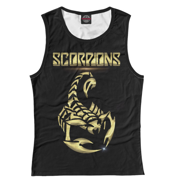 Майка для девочки с изображением Scorpions цвета Белый